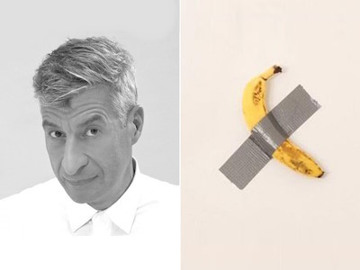 A banana taped to the wall was sold at a Sotheby’s auction in New York in 2024 for $6.2 million